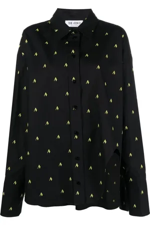 The Attico Shirts, female, , 2XS, Diana Oversized Logo-Print Shirt