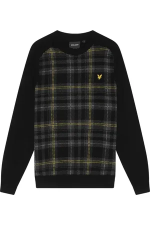 Lyle & Scott Round-neck Knitwear, male, , S, Tartan Jumper