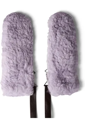 Bottega Veneta Gloves, female, , 7 1/2 IN, Shearling Leather Logo Gloves