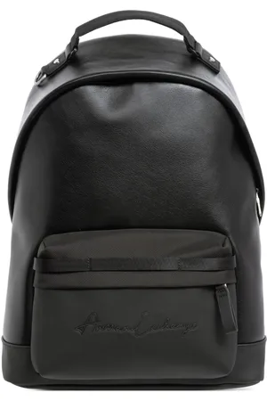 Armani Exchange Stylish Zip Closure Plain Pattern Backpack