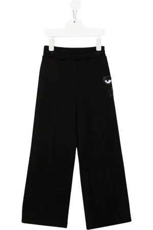 Chiara Ferragni Sweatpants, female, , 10 Y, Wink Logo-Patch Joggers