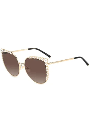 Carolina Herrera Rose Gold/Brown Shaded Sunglasses