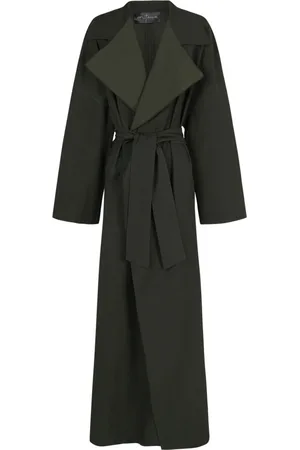 Cortana Belted Coats, female, , XS, Camille Oversized Gabardine Coat