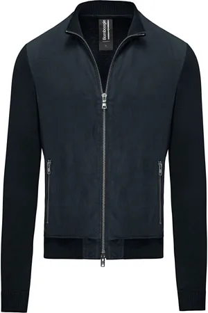 Bomboogie Leather Jackets, male, , M, Komb Leather and Knitted Jacket