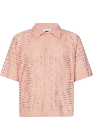 BONSAI Short Sleeve Shirts, male, , L, Knit Shirt with Box Fit