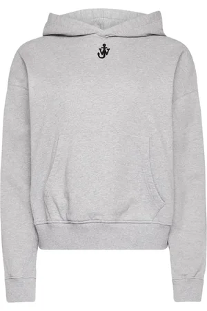 J.W.Anderson Hoodies, female, , M, Anchor Embroidery Cropped Hoodie