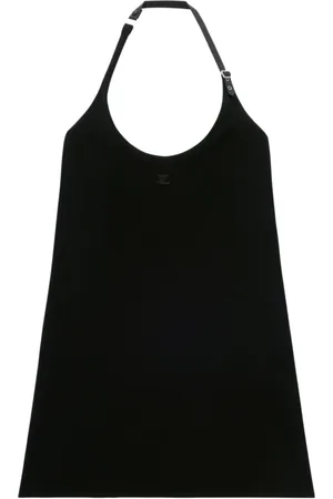 Courrèges Buckle Babydoll Twill Dress