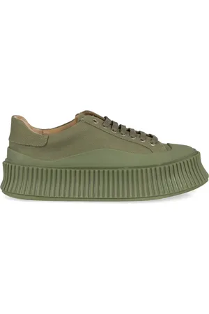 Jil Sander Canvas platform Trainers with contrasting color