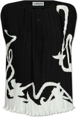 Lanvin Pleated Sleeveless Top