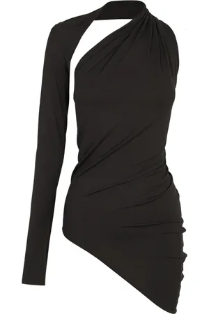 Cortana Long Sleeve Tops, female, , L, Asymmetric Cupro Stretch Top