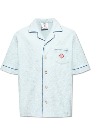 Casablanca Short Sleeve Shirts, male, , L, Monogram Towelling Short Sleeve Shirt