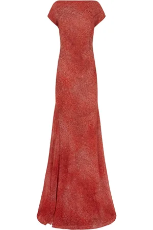 Cortana Gowns, female, , S, Silk Granada Print Dress