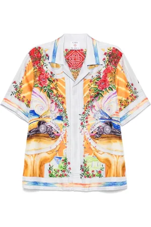 Casablanca Short Sleeve Shirts, male, , L, Zen Gray Button-Up Shirt