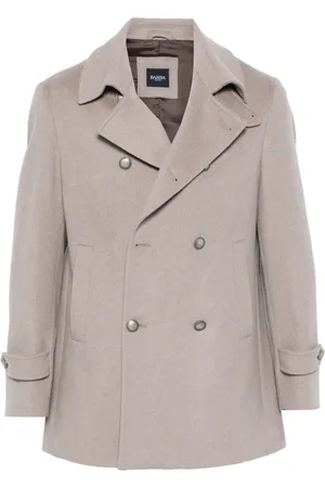 BARBA Double-Breasted Coats, male, , 2XL, Double-Breasted Wool Cashmere Peacoat