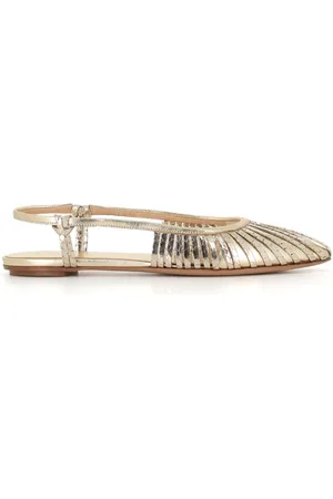 ROBERTO DEL CARLO Ballerinas, female, , 6 UK, Golden Snake Print Ballet Flats