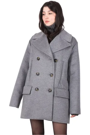Sportmax Double-Breasted Coats, female, , 3XS, Oversize Wool Caban