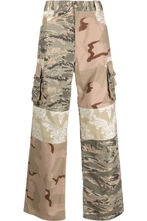 Marine Serre Straight Trousers, male, , S, Cargo Trousers