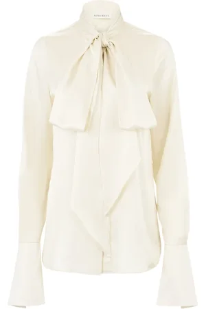Nina Ricci Satin Lavaliere Shirt In