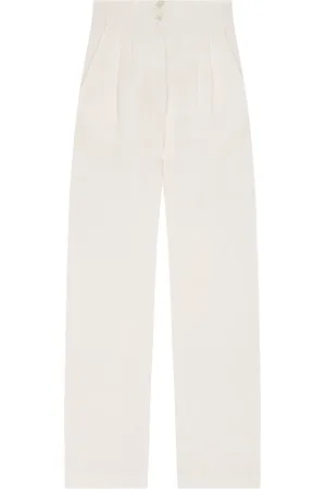 Cortana Straight Trousers, female, , S, Raw Linen Trousers