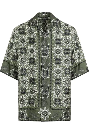 Etro Short Sleeve Shirts, male, , M, Silk Boxy Shirt