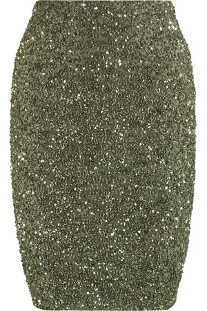 Retrofete Pencil Skirts, female, , L, Sequin Mini Skirt with Petticoat