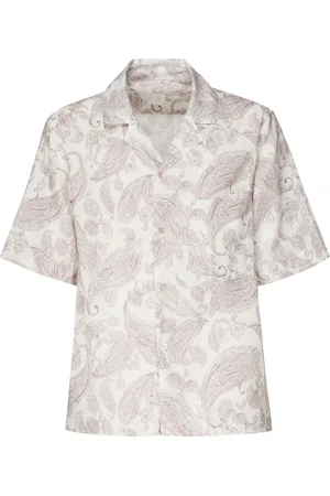 ELEVENTY Linen Cotton Short Sleeve Shirt