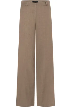 Cambio Wide Trousers, female, , XS, Wide Leg Dark Sand Trousers