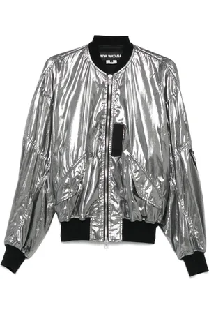 JUNYA WATANABE Silver Coats with Zip Fastening and Pockets