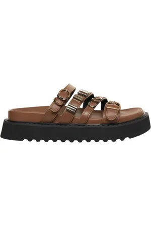 Pinko Sliders, female, , 6 UK, Leather Platform Sandals