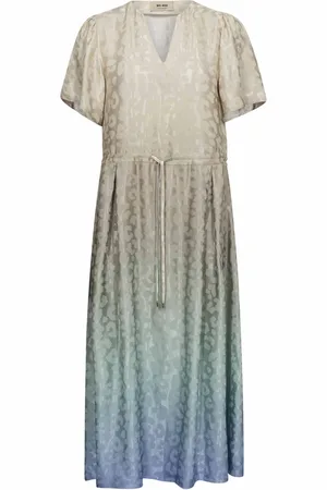 Mos Mosh Midi Dresses, female, , L, Elegant Floral Dress with V-Neck