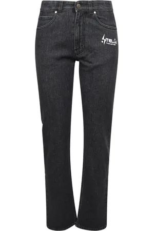 Stella McCartney Straight Jeans, female, , XS, Lace High-Rise Straight Leg Jeans