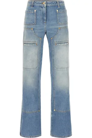 Palm Angels Straight Jeans, female, , W25, Straight Leg Panelled Jeans