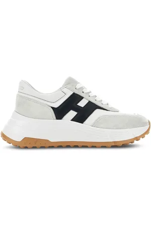 Hogan Sneakers, female, , 7 UK, White/Black Leather Trainers
