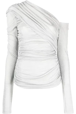 Msgm Long Sleeve Tops, female, , XS, Asymmetrical Blouse