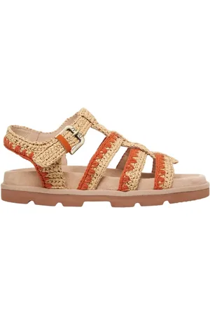 Mou Flat Sandals, female, , 5 UK, Stylish Orange Sandals with Platform Sole
