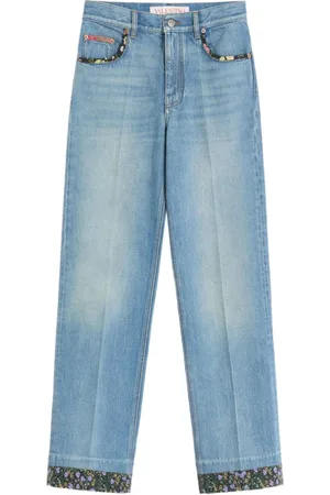 VALENTINO GARAVANI Straight Jeans, female, , W29, Denim Jeans with Hidden Zipper and Button