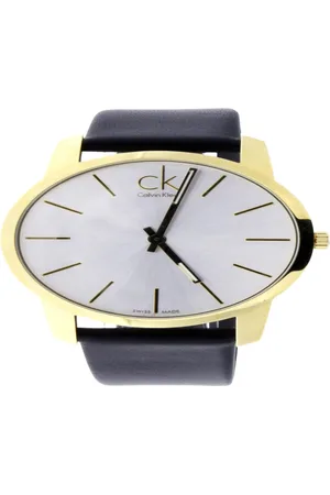 Calvin Klein Watches, female, , ONE SIZE, Elegant Quartz Watch with Silver Dial and Leather Strap