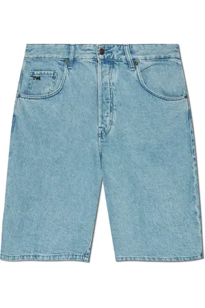 Emporio Armani Five-pocket washed denim Bermuda shorts