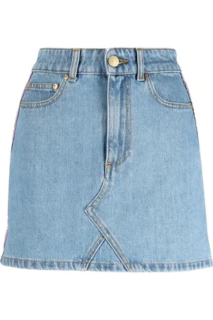 Chiara Ferragni Denim Skirts, female, , W27, Denim Contrast-Trim Skirt