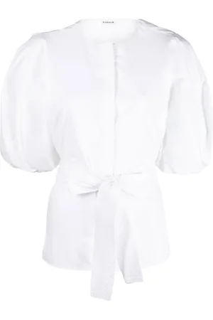 P.A.R.O.S.H. Blouses, female, , S, Puff-Sleeve Belted Shirt