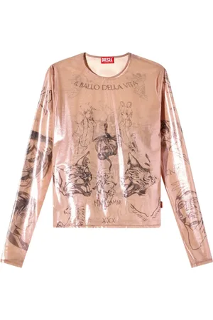 Diesel Long Sleeve Tops, male, , L, Graphic Print Long Sleeve Top