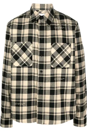OFF-WHITE Casual Shirts, male, , S, Check-Print Flannel Shirt