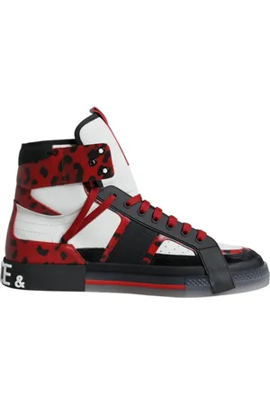 Dolce & Gabbana Logo High Top Leather Trainers