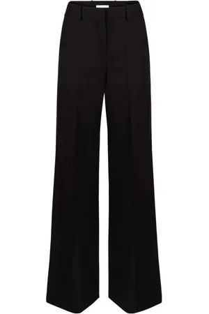 Nina Ricci Wide Trousers, female, , XS, Wide Leg Satin Trim Trousers