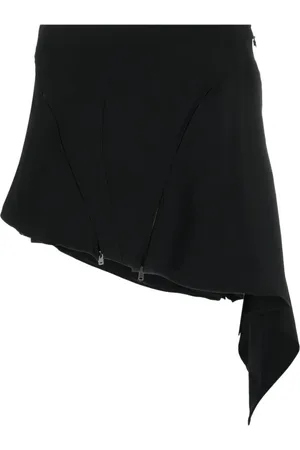 MUGLER Short Skirts, female, , S, asymmetric draped miniskirt