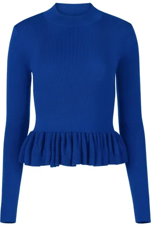 Nina Ricci Round-neck Knitwear, female, , S, Ruffle Peplum Jumper