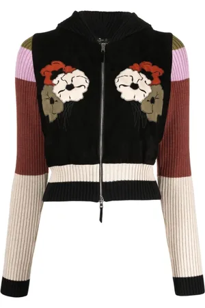Etro Zip-throughs, female, , S, Wool Zip-Up Cardigan