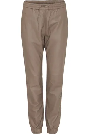 Notyz Sweatpants, female, , 3XL, Leather Jogger Trousers Skins 11153 Latte