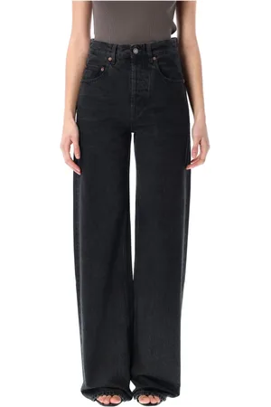 Saint Laurent High-Waisted Black Baggy Jeans