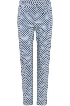 C.ro Slim-fit Trousers, female, , L, Print Trousers with Zipper Pockets